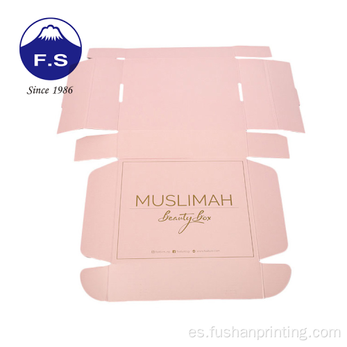 Caja de embalaje de peluca elegante de empaquetado personalizado plegable rosa